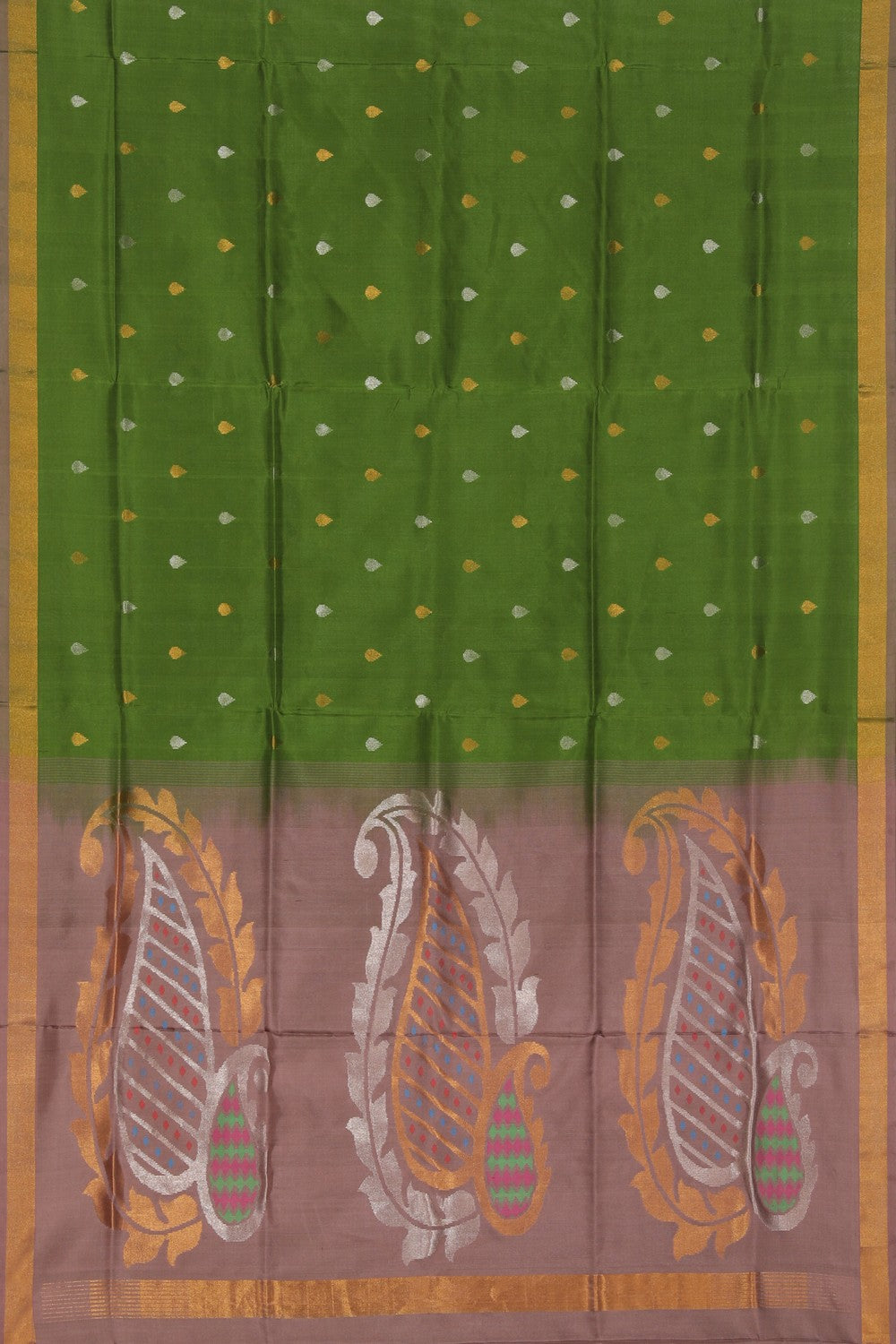 Image of Uppada Silk Green Saree